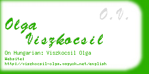 olga viszkocsil business card